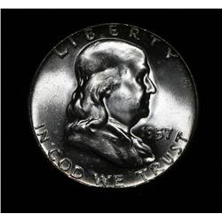 1957-p Franklin Half Dollar 50c Grades Gem Uncirculated ms66 FBL