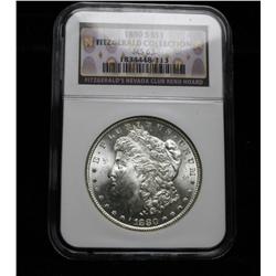 NGC 1880-S Morgan Dollar graded ms63