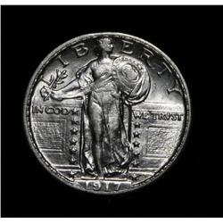 1917-d Type II Standing Liberty 25c Grades ms61