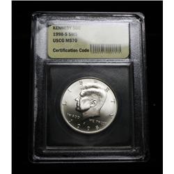 ***RARE  1998-s SMS Kennedy Half Dollar 50c Graded ms70 RARE***