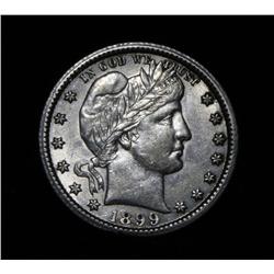 1899-o Barber Quarter 25c Grades ms62  HARDER DATE