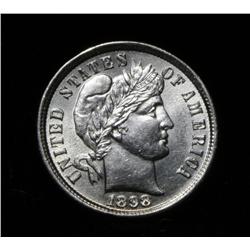 1898-p Barber Dime 10c Grades Choice Uncirculated ms65