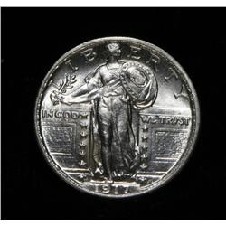 *** RARE   1917-p TY II Standing Liberty 25c Grades Gem Uncirculated ms66 FH/FS    RARE ***