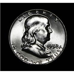 1958-d Franklin Half Dollar 50c Grades Gem Uncirculated ms65 FBL