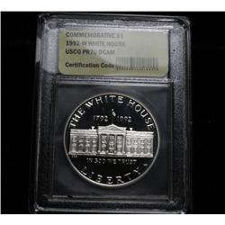 1992-w White House Commemorative Proof Dollar Graded PR70 DCAM