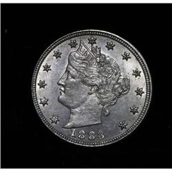 1883 with "Cents" Liberty 'V' Nickel Grades ms62