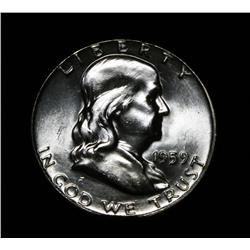 1959-p Franklin Half Dollar 50c Grades ms64 FBL