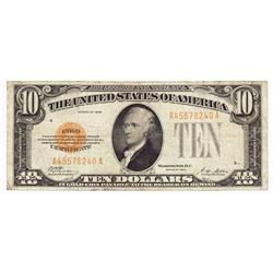 1928 $10 Gold Certificate Grades VF30