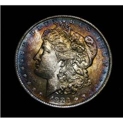 RAINBOW TONED  1883-o Morgan Dollar Grades ms64