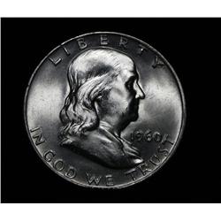 1960-d Franklin Half Dollar 50c Grades Gem Uncirculated ms65 FBBL