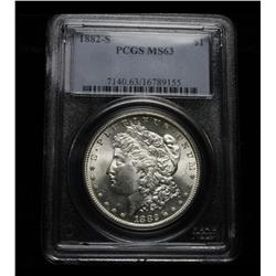 PCGS 1882-s Morgan Dollar graded ms63