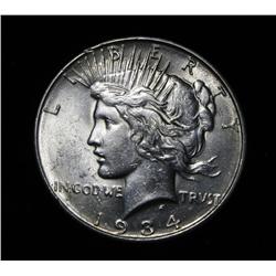 1934-d Peace Dollar $1 Grades ms63