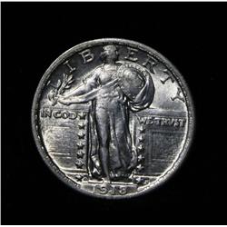 1918-d Standing Liberty 25c Grades Select Uncirculated ms63 FH