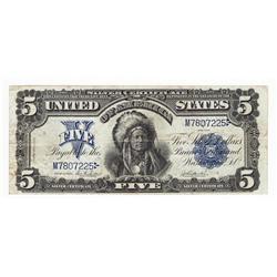 *** HOT   1899 $5 "Chief Onepapa" Silver Certificate FR-277  HOT ***