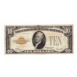 1928 $10 Gold Certificate Grades VF20