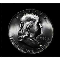 1961-d Franklin Half Dollar 50c Grades ms64