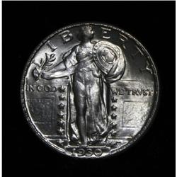 1930-p Standing Liberty 25c Graded Gem Uncirculated ms65 FH  FULL HEAD