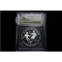 1994-s World Cup Proof Commemorative Silver Dollar Graded PR70 DCAM