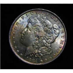 ***RARE  1881-o rainbow toned Morgan Dollar grades gem uncirculated ms65  RARE***