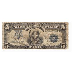 1899 $5 Silver Certificate "Chief Onepapa"  FR-281