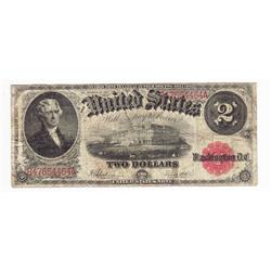 1917 $2 Large Size Legal Tender Note Grades Fine 12