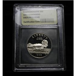 1996-s Olympic Swimming Proof Commemorative Half Dollar Graded PR70 DCAM