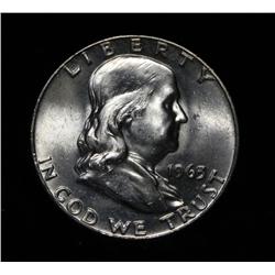 1963-d Franklin Half Dollar 50c Grades ms64