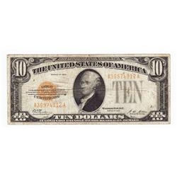 1928 $10 Gold Certificate Grades VF20
