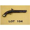 Image 1 : Dragoon sized military style single shot pistol  converted to percussion, full wood stock with  bras