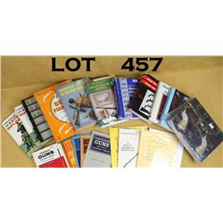 Small lot of approx. 20 reference books and  pamphlets on guns and related subjects including  “Colt