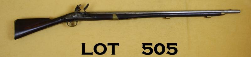Brown Bess flintlock rifle, .80 cal., 39” barrel, wood stock, brass ...