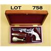 Image 1 : Box top shows crack from poor storage. Buffalo  Bill Cody 1849 Pocket revolver made in Italy, .31  c