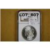 Image 1 : U.S. Peace Dollar, MS-64 graded by NGC, dated  1887-S.  Est.:  $75-$150+    