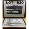 Image 2 : Print Lot consisting of a framed Print of Birds  entitled Morning rush Hour" by Harold roe  22  1/4"