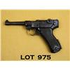 Image 2 : Erfurt Luger semi-auto pistol, 9mm cal., 4”  barrel, import marked, black finish, checkered  replace