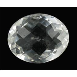 18.5ct Ultimate Flawless Quartz Crystal Gem Oval Checker Cut (GEM-21617)