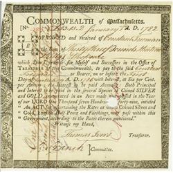 Commonwealth Of Massacusetts Bond