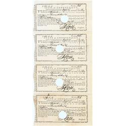 Reconstructed Sheet Of Connecticut Treasury Office Notes