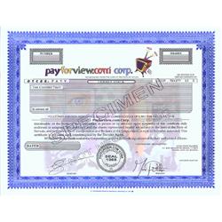 Specimen Pay For View.com Stocks