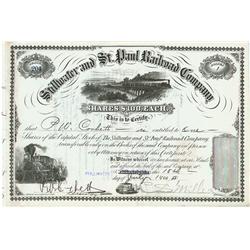 Stillwater And St. Paul Railroad Company Signed By Charles S. Mellen As President