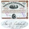 Image 1 : Northern Pacific Stock Issued To And Signed On Verso By General Mills Founder Charles Pillsbury