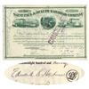 Image 1 : St. Paul & Duluth Rr Co. Stock Issued To And Signed On Verso By Edward S. Harkness