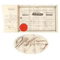 Issued To And Signed By W.B.. Strong