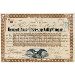 Newport News And Mississippi Valley Company - Signed By Collis P. Huntington As President