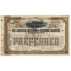 St. Louis, Alton And Terre Haute Railroad Company-signed By George Foster Peabody