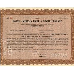 North American Light And Power Company-signed By Clement Studebaker, Jr.