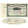 Image 1 : Oregon And Transcontinental Company Stock Issued To And Signed On Verso By August Belmont