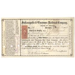 Ambrose E. Burnside Signs As President Of The Indianapolis & Vincennes Railroad Company