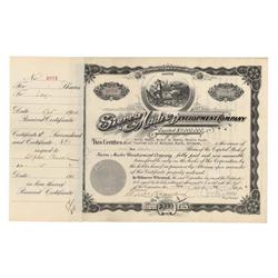 Sierra Madre Development Company Issued To Trustees Of Aldolphus Busch And Signed On Verso By August