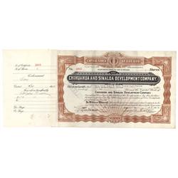 Chihuahua And Sinaloa Development Company Issued To The Trustees Of Adolphus Busch